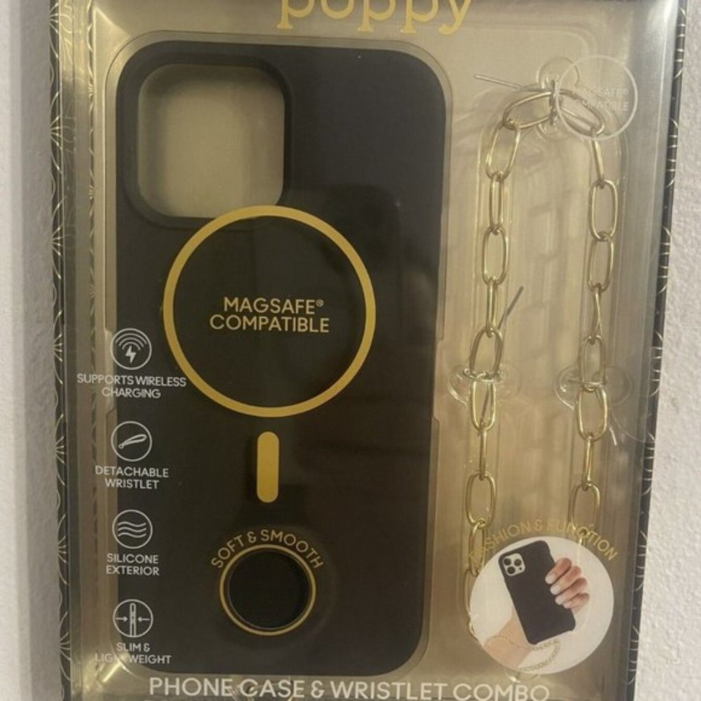XO POPPY Phone Case & Wristlet for Apple iPhone 13 Pro Max 12 Pro Max Mag Safe